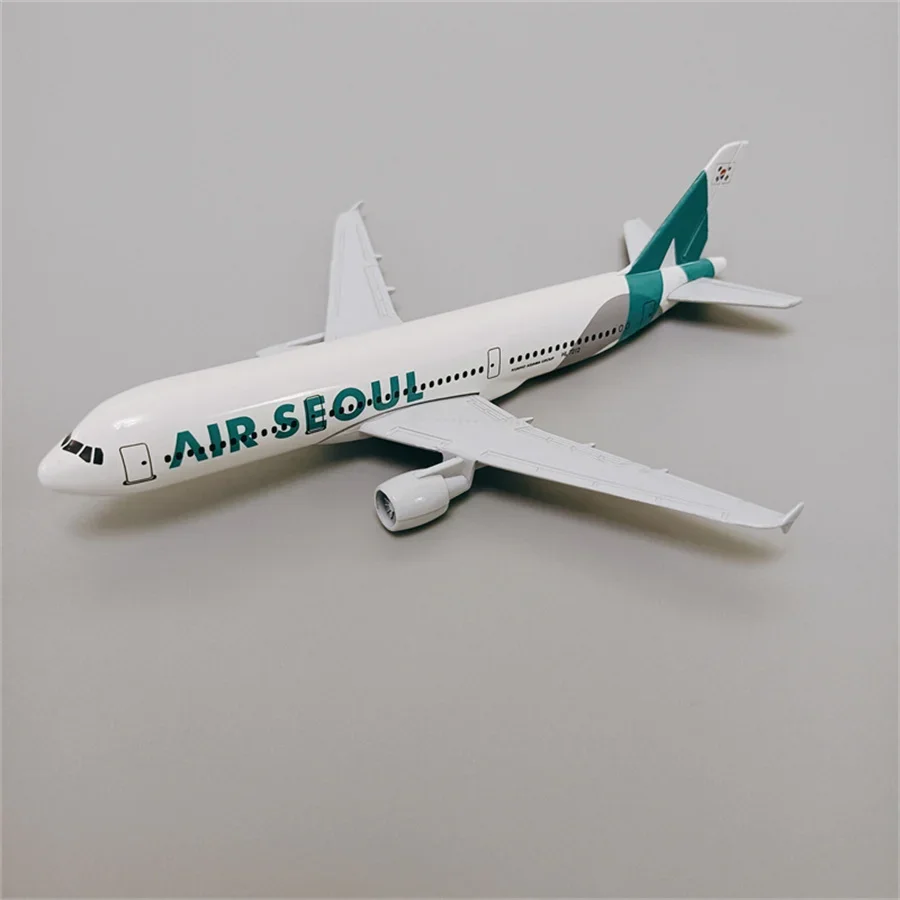 Alloy Metal Korean Air SEOUL Airlines Airbus 320 A320 Airplane Model Airways 1/400 Scale Diecast Plane Model Aircraft Gifts 16cm