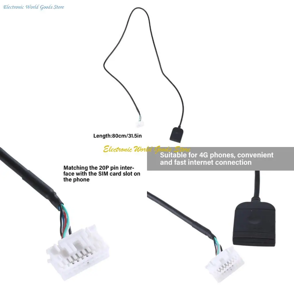 

A3PD Phone Card Slot Adapter for Cellphone Radio Multimedia 4G 20pin Cable Connector Car Accsesories Wire