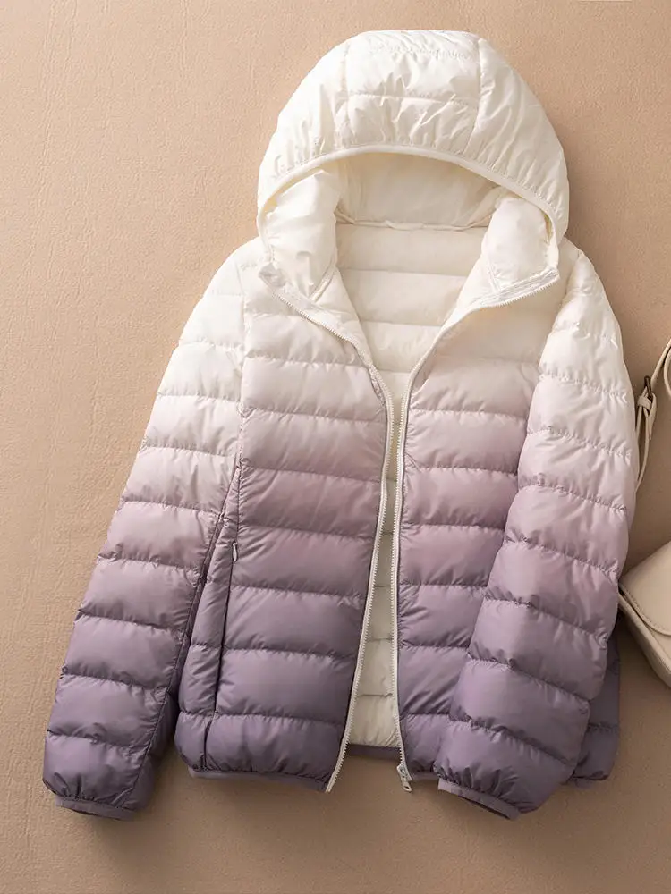 

SEDUTMO Winter Duck Down Coat Women Quilted Ultra Light Thin Fashion Oversize Puffer Jacket Short Warm Hooded Parka ED2025