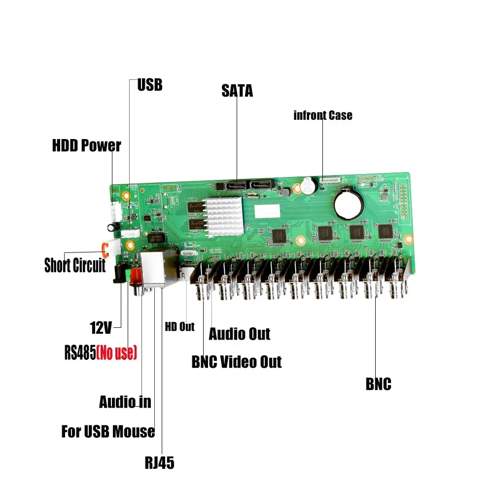 CCTV XM DVR 16 kanałów 5Mp-N 6 w 1 wideorejestrator 16Ch Bnc płyta Ip kamera Ahd Xmeye Hdd 4K ochrona sieci