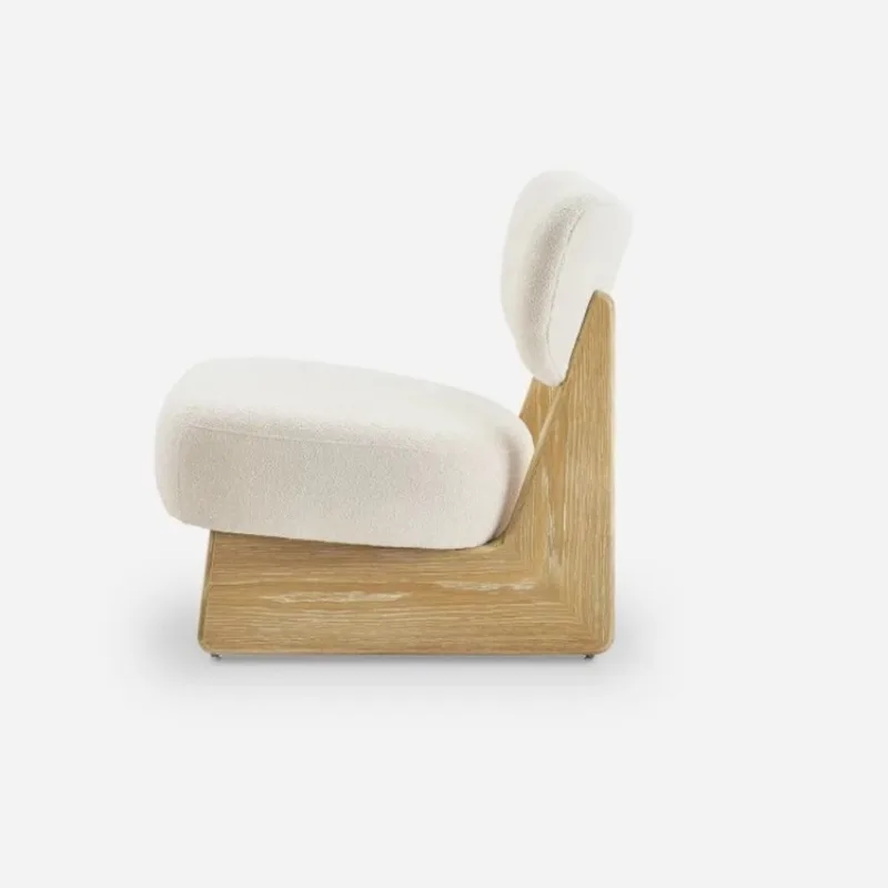 

Solid wood single sofa chair Japanese-style small apartment living room balcony modern simple casual sofa chair