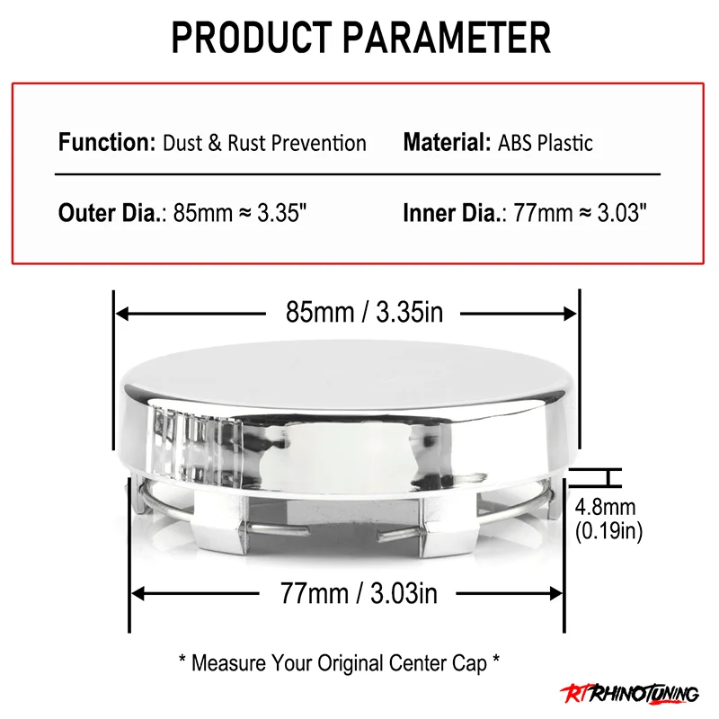RhinoTuning 2/4PCS OD 84mm/3.31