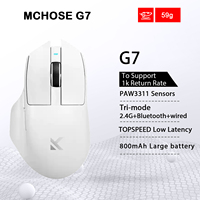 Original Mchose G7 Wireless Gaming Mouse Bluetooth Tri-Mode PAW3311 Lightweight Large Battery Ergonomic for PC Laptop FPS Office
