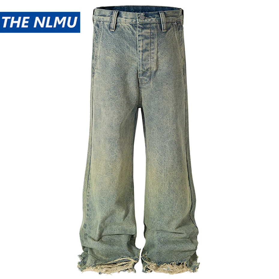 

Men Vintage Jeans Distressed Retro Loose Straight Denim Pants 2024 Man RO Style Jeans Trousers