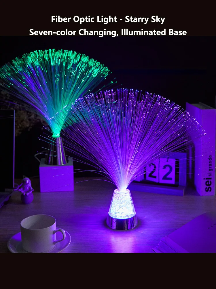 

2026 New 7-color LED Fiber Optic Lamp Star Sky Night Light For Holiday Wedding Centerpiece Party Home Decor Led Fiber Optic Lamp