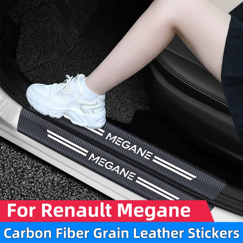 

For Renault Megane 1 2 3 4 MK1 MK2 MK3 MK4 RS Car Threshold Strip Carbon fiber Car Trunk Door Sill Strip Protective Stickers