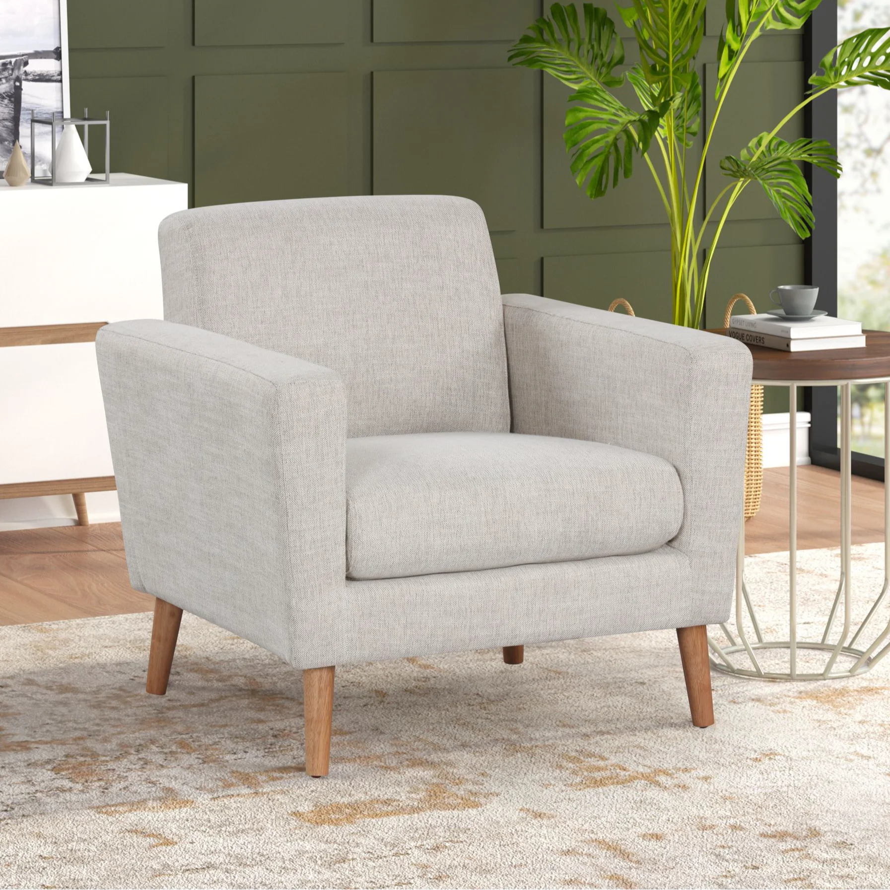Square Arm Accent Chair