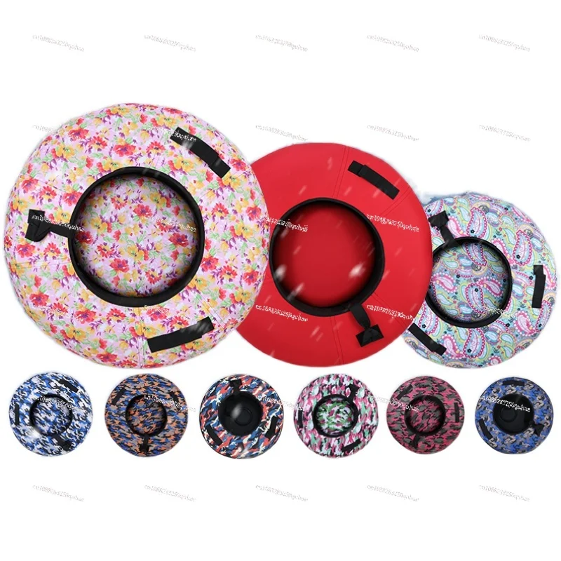 

Утолщенное и износостойкое надувное лыжное кольцо для взрослых и детей, сани для сноуборда, радужное кольцо-слайка