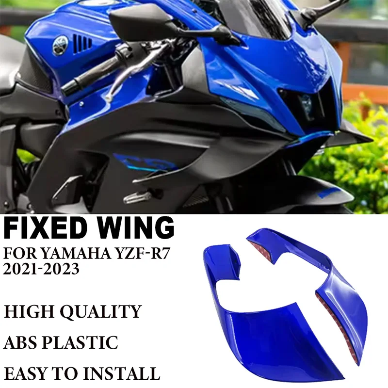 

Motorcycle fixed wing spoiler for Yamaha YZF-R7 YZFR7 2021 2022 2023 aerodynamic wing side winglet windshield wing side aileron