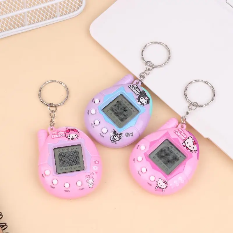 Harajuku مرحبا كيتي Tamagotchi الحيوانات الأليفة الإلكترونية لعبة المفاتيح Kuromi لعبة آلة 90S الحنين الظاهري سايبر الحيوانات الأليفة لعبة