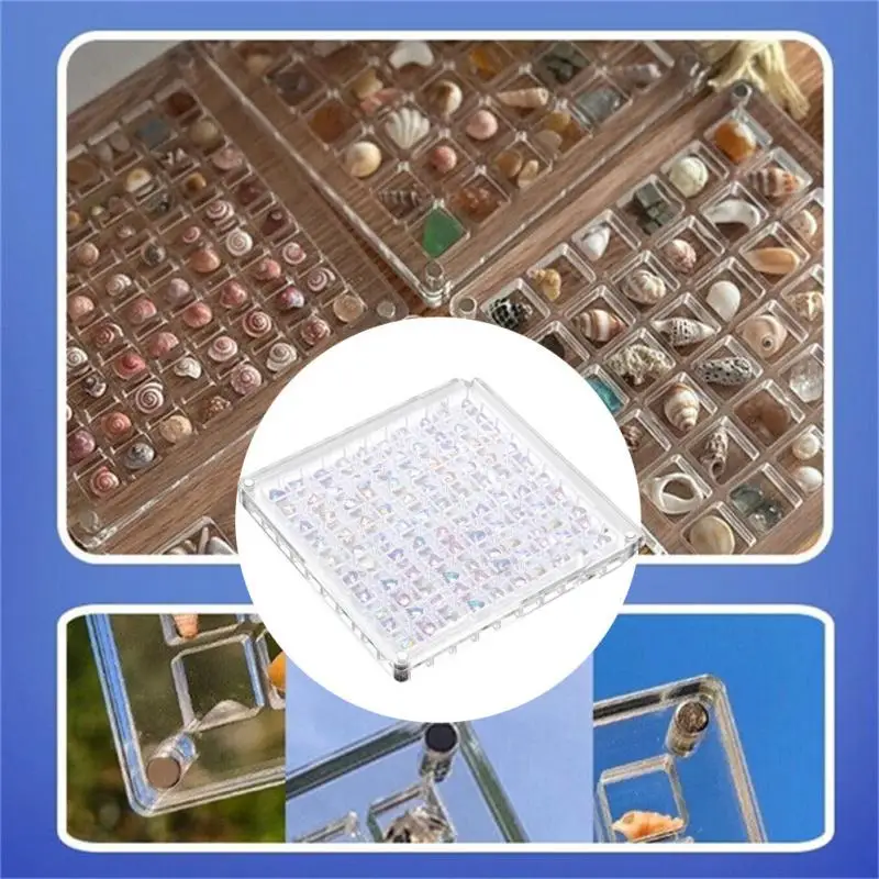Acrylic Mini Display Box Marine Specimen Collect Conch And Shell Starfish Storage Transparent Box Jewelry Accessories Gift