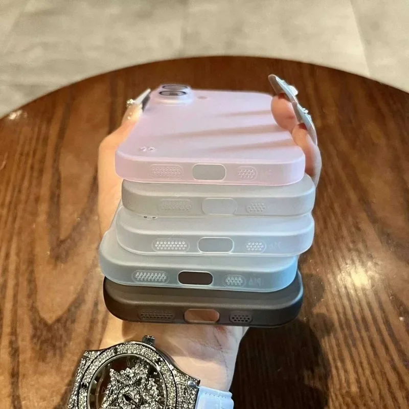 حافظة لهاتف آيفون 16 حافظة رفيعة للغاية غير لامعة لهاتف آيفون 11 12 13 14 15 برو ماكس 16 بلس واقي كاميرا زجاجي