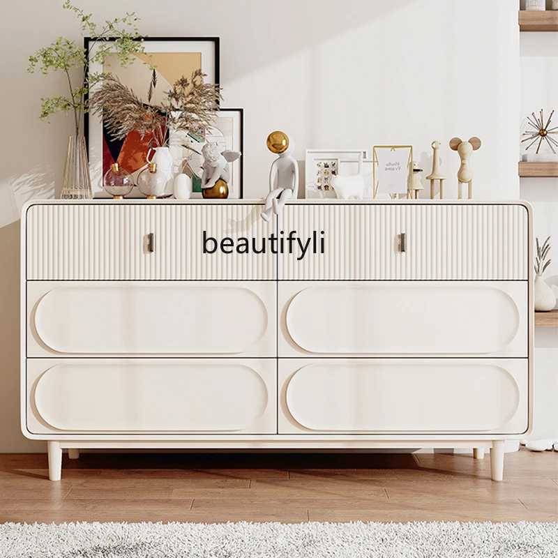 Cream Style Storage Organizer Chest of Drawers Complete Chest of Drawer Living Room Sideboard Cabinet  furniture