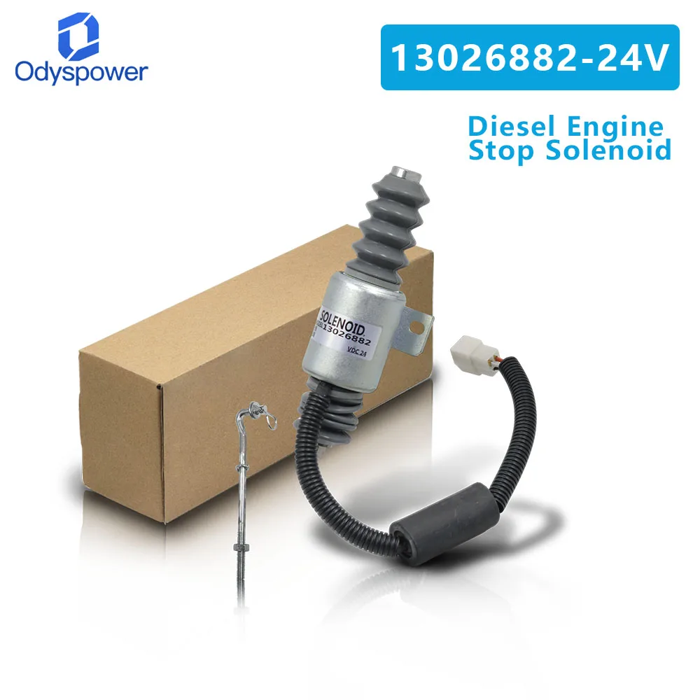 24V Flameout Solenoid Valve 13026882 Loader Engineering Machinery Iron Shut-off Valve