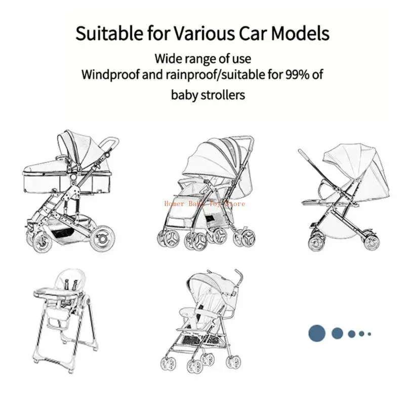 

J0PF Baby Travel Weather Shield Stroller Rain Cover Protect Snow Insect