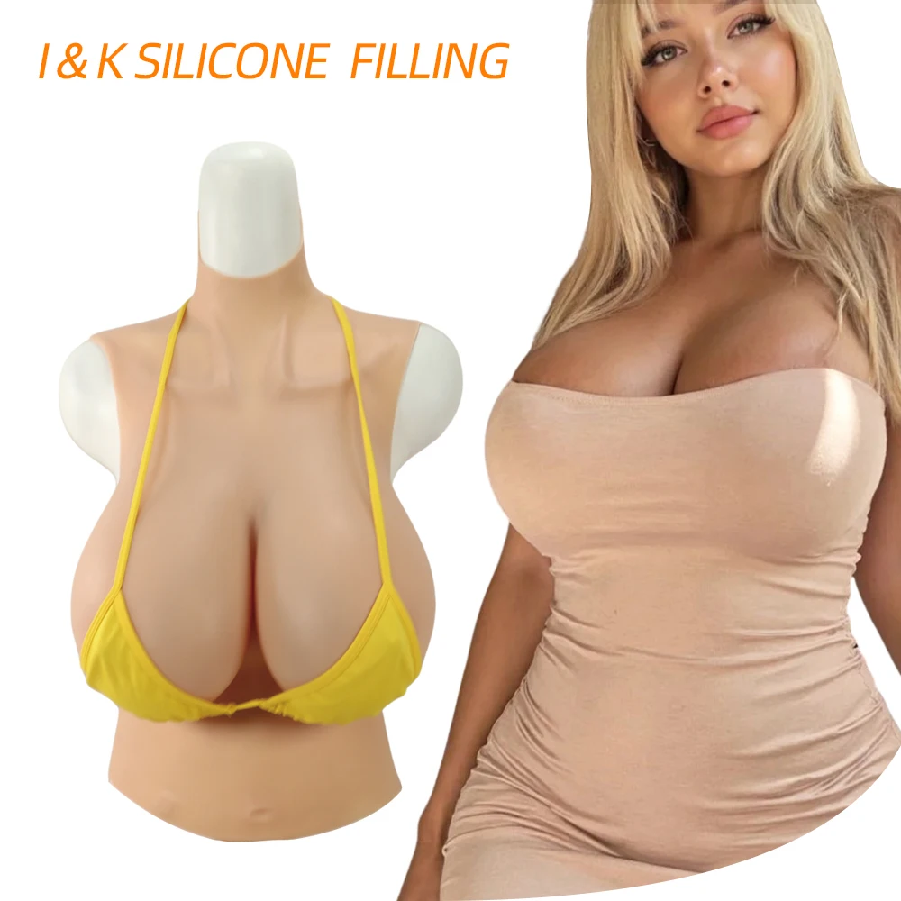 

Realistic Silicone Breast Prosthetics for Crossdressing Fake busty boobs Half-Body Style I＆K Cup Comfortable And Natural-Looking