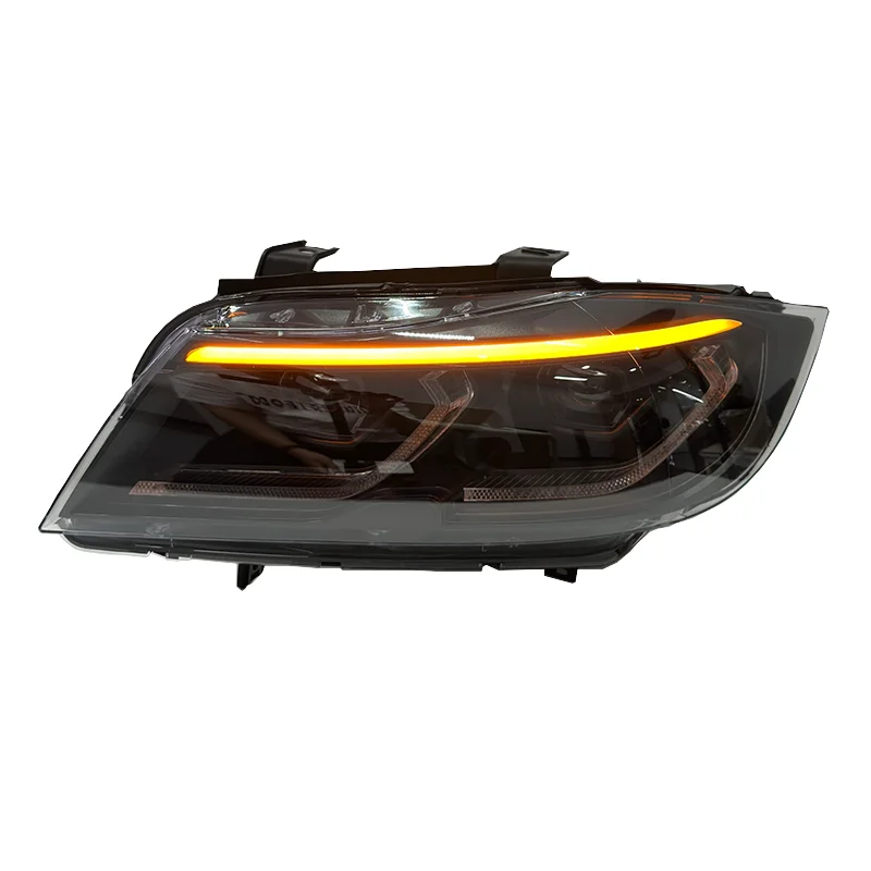 Auto Parts V3 Headlights For BMW 3 Series E90 Laser Style Smoked DRL Yellow&White&Amber Front Lamps Plug And Play
