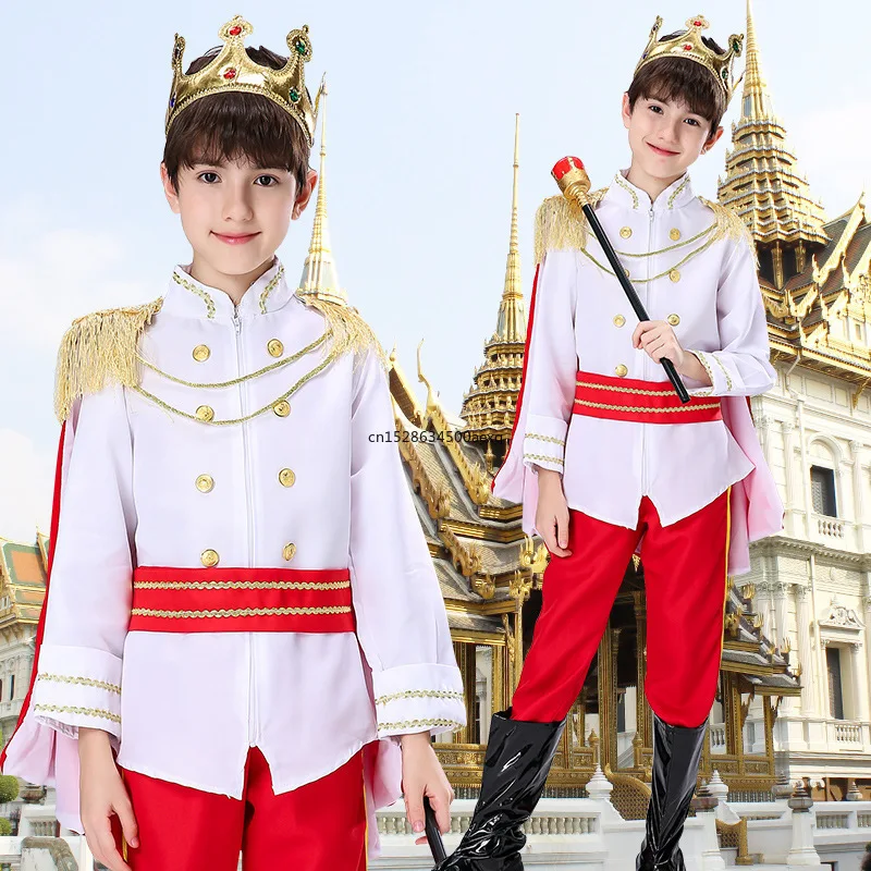 Children's costume Boys toddler students pantomime role play Little Prince King Pirate stage costume boys clothes