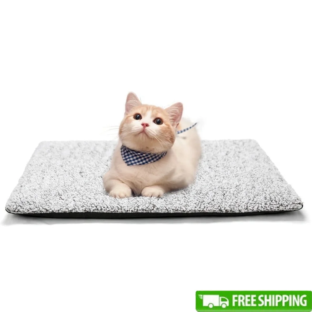 

Self Warming Cat Bed Cozy Fluffy Heating Pet Pad Non Slip Indoor Small Dog Bed Removable Washable Cover Cats Puppies