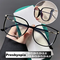 Unisex Stylish Trendy Reading Glasses Luxury Diamond Design Presbyopia Plus Diopters Men Women New Cat Eye Far Sight Glasses