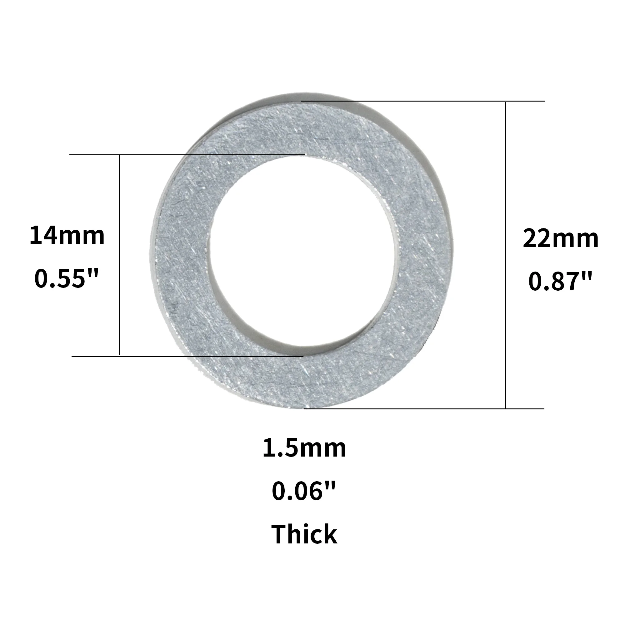 Alumínio esmagamento arruela dreno de óleo Junta, 14mm, substituição para Honda Acura, Civic, Accord, CR-V, CRV, 50Pcs