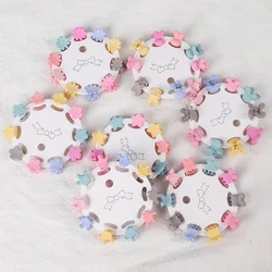 10PCS Cute Star Butterfly Candy Small Hair Claw Crab Hair Clips Girls Childs Mini Cartoon Hair Clamps Baby Hair Accessories Set