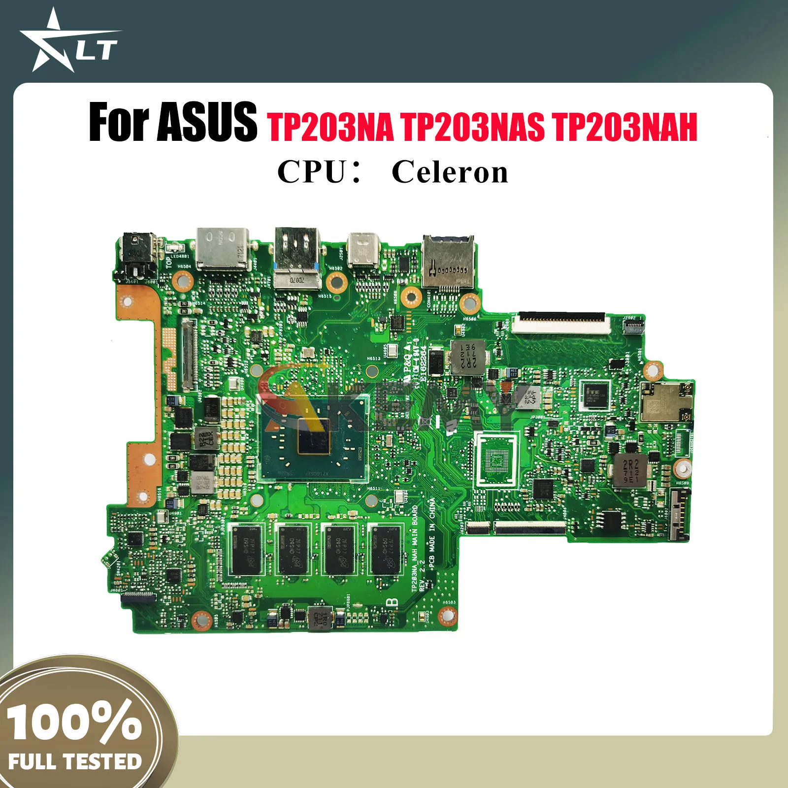 

TP203NA Laptop Motherboard For ASUS VivoBook Flip TP203NAS TP203NA TP203N TP203NAH Mainboard With Celeron CPU 100% tests OK stk