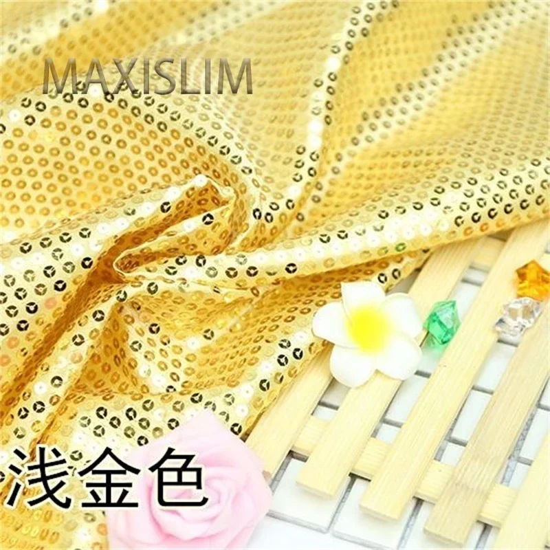 DIY 5MM Sequin Fabric Satin Fabric Embroidered Fabric Wedding Stage Performance Dance Clothing Fabric Tablecloth Home Decoration