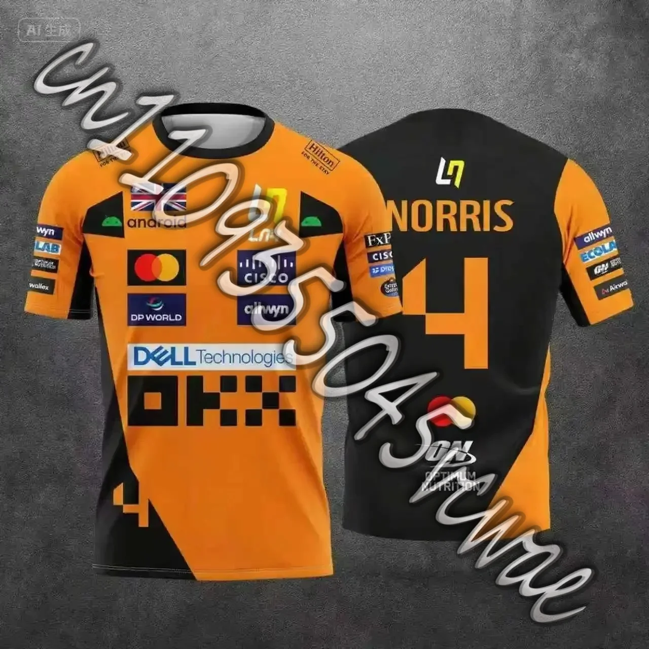 

Футболка для гонок Lando Norris №4 (2026), дышащая, быстросохнущая, для езды на велосипеде, уличная, велосипедная, спортивная