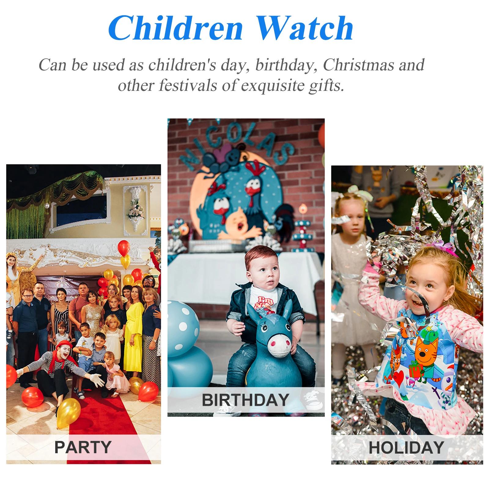 جميل الاطفال سيليكون حزام قابل للتعديل واضح الهاتفي الكرتون تصميم هدية عيد ميلاد الأطفال دائم عطلة هدية للبنين بنات