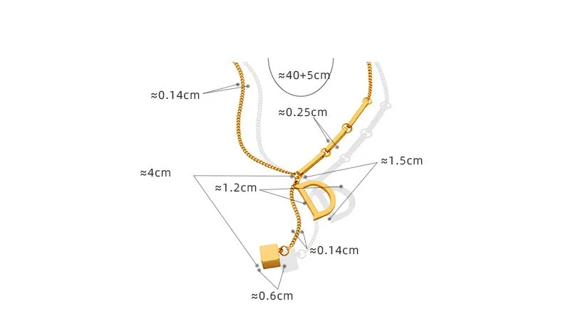 Halskette mit quadratischem Wasserform-Anhänger aus Edelstahl 316, Damenmode, schwarze Acrylkette im Multi-Stil, besonderer Produktschmuck – Detail 25