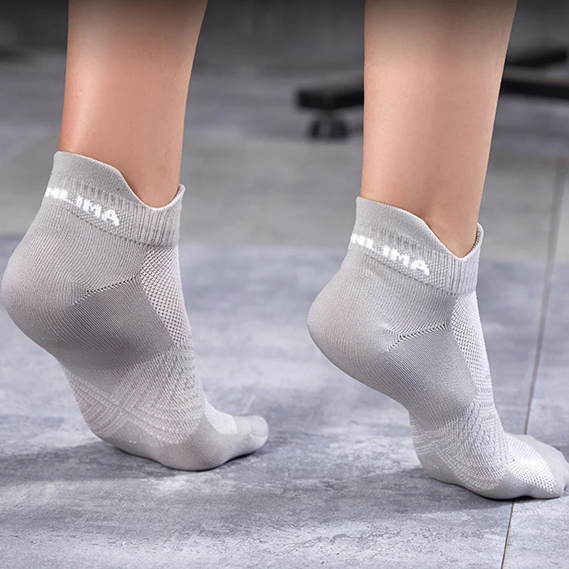 رجل الكاحل طاقم الجوارب الرياضة اللياقة البدنية النايلون شبكة تنفس امتصاص العرق لينة عادية التجفيف السريع في الهواء الطلق السفر الدراجات الجوارب