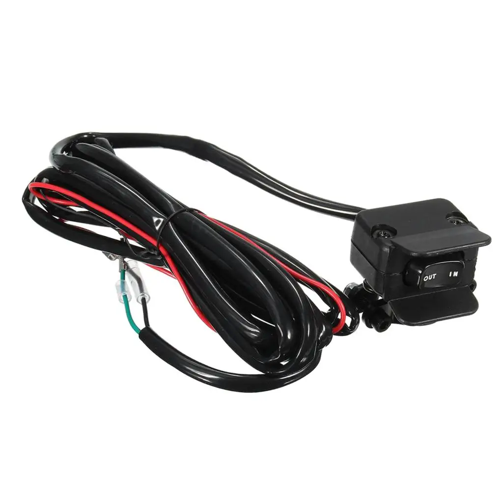 NEW 12V Motorcycle ATV Auto Winch Rocker Switch Control Line to