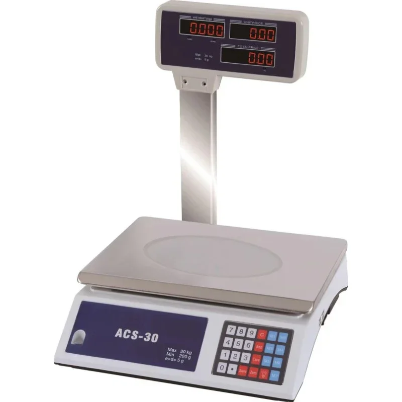 Báscula electrónica con poste, brazo Vertical, pesaje electrónico, 30kg/40kg, báscula de precio de pesaje electrónica