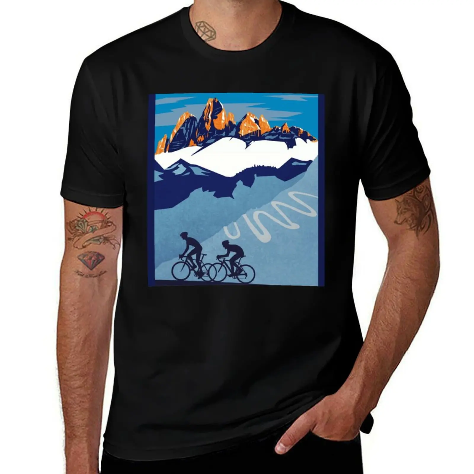 

Giro D Italia RetroPasso Dello Stelvio Cycling T-Shirt summer top blanks football t shirt mens graphic t-shirts pack
