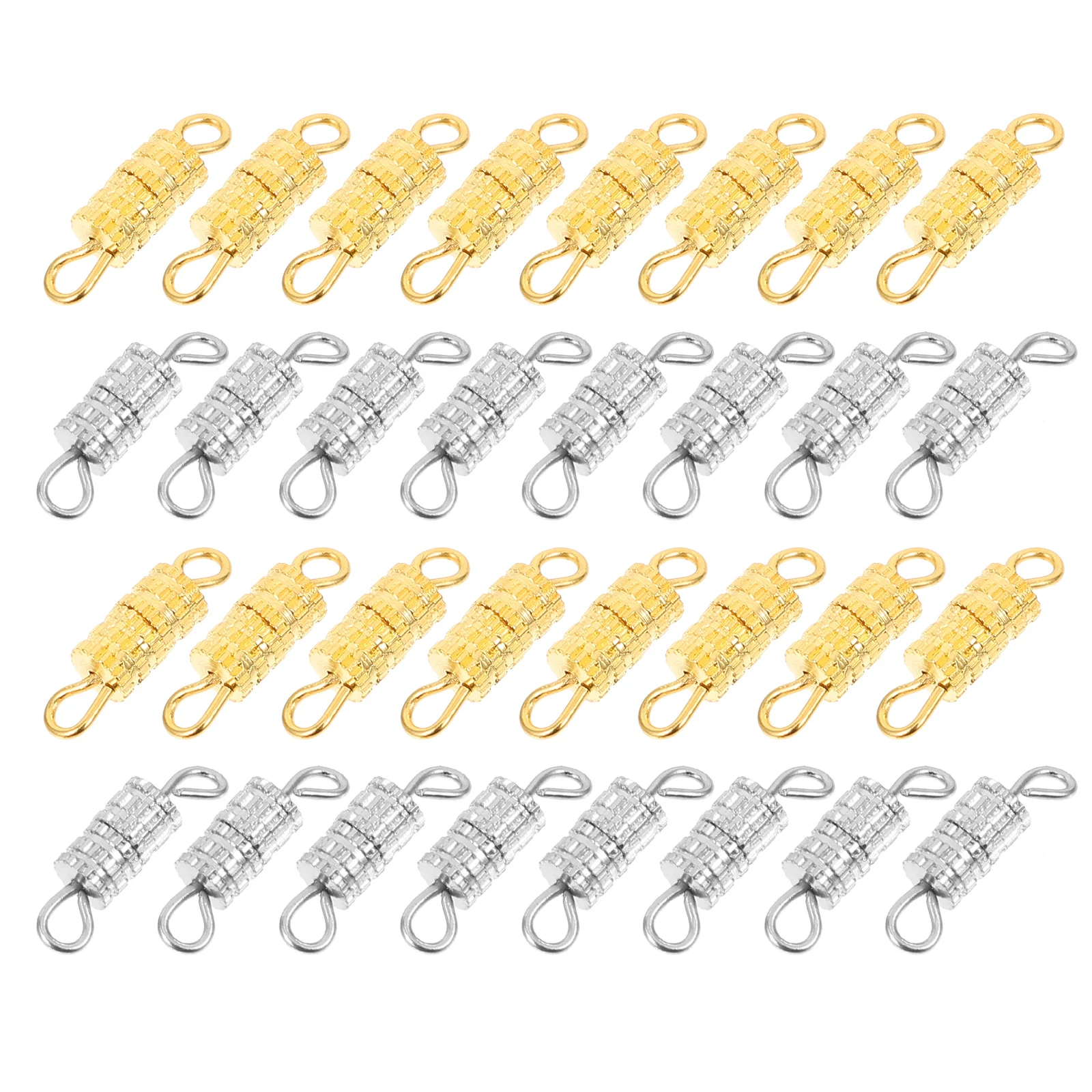 

120 Pcs Necklace Bracelet Clasps Screw Type Alloy Connectors DIY Jewelry Making Barrel Buckles Wire Wrapping Components Clasps