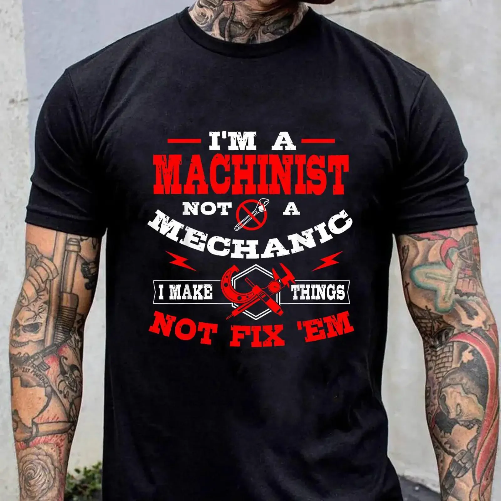 I'm A Machinist Not Mechanic Funny T Shirt For CNC Machinery Operator Profession Casual vintage Washed Unisex designer clothes