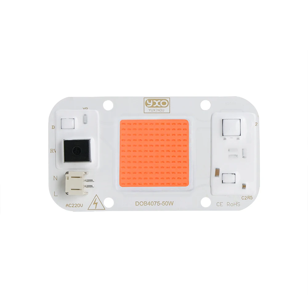 Gartenbau Zimmerpflanze wachsen Licht COB LED Chip 50 W Vollspektrum + 660 nm LED COB Chip für Pflanzen wachsen