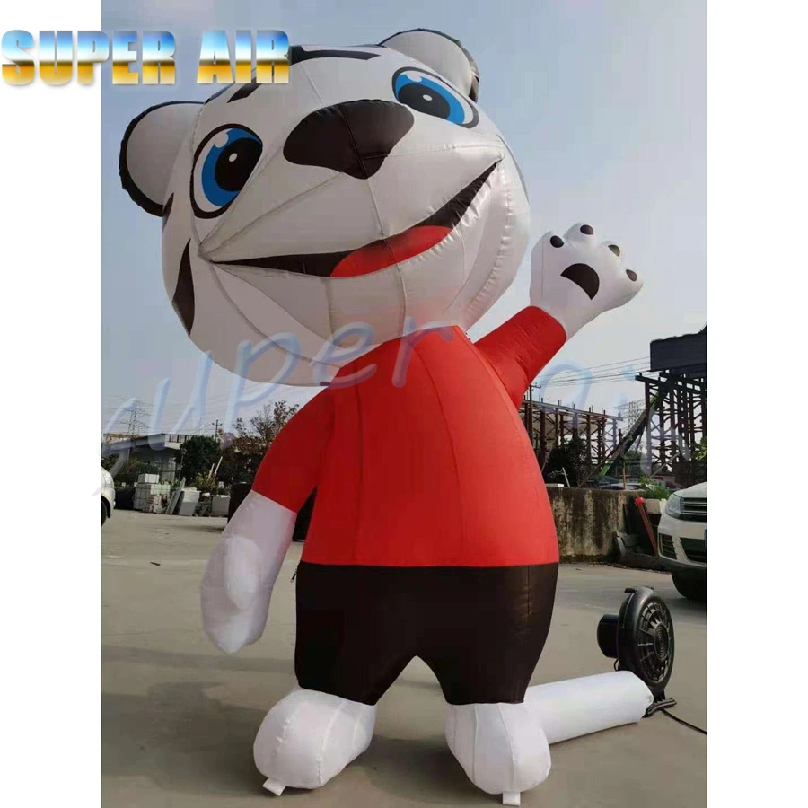 6mH aufblasbares Cartoon-Charater aufblasbares tanzendes einzelnes Bein für Werbung