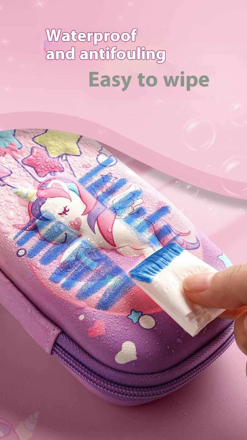 3D EVA unicorn cute pencil case cartoon stationery box girls Color pencil box studente pen case forniture scolastiche regali custodia per ipad