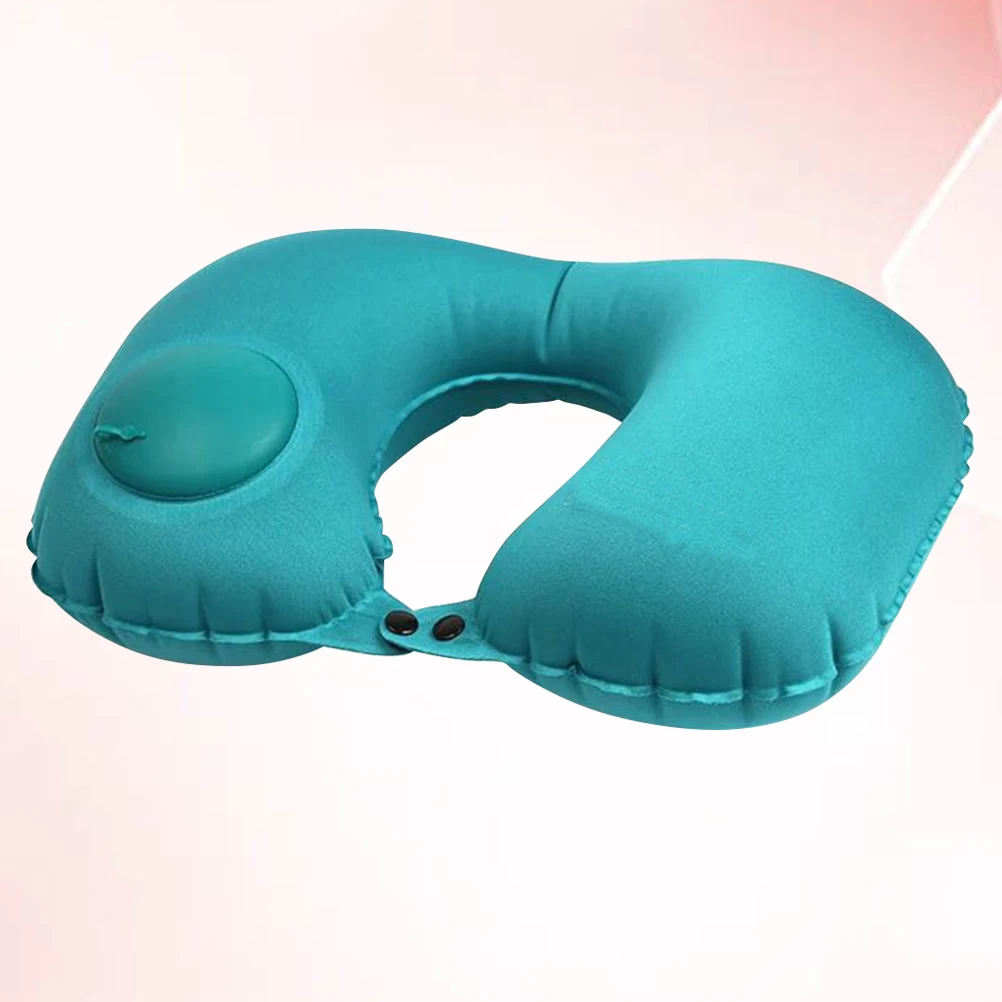 

2PCS U Shaped Neck Pillow Travel Inflatable Hooded Portable Aviation Cervical Support Lightweight Soft Material
