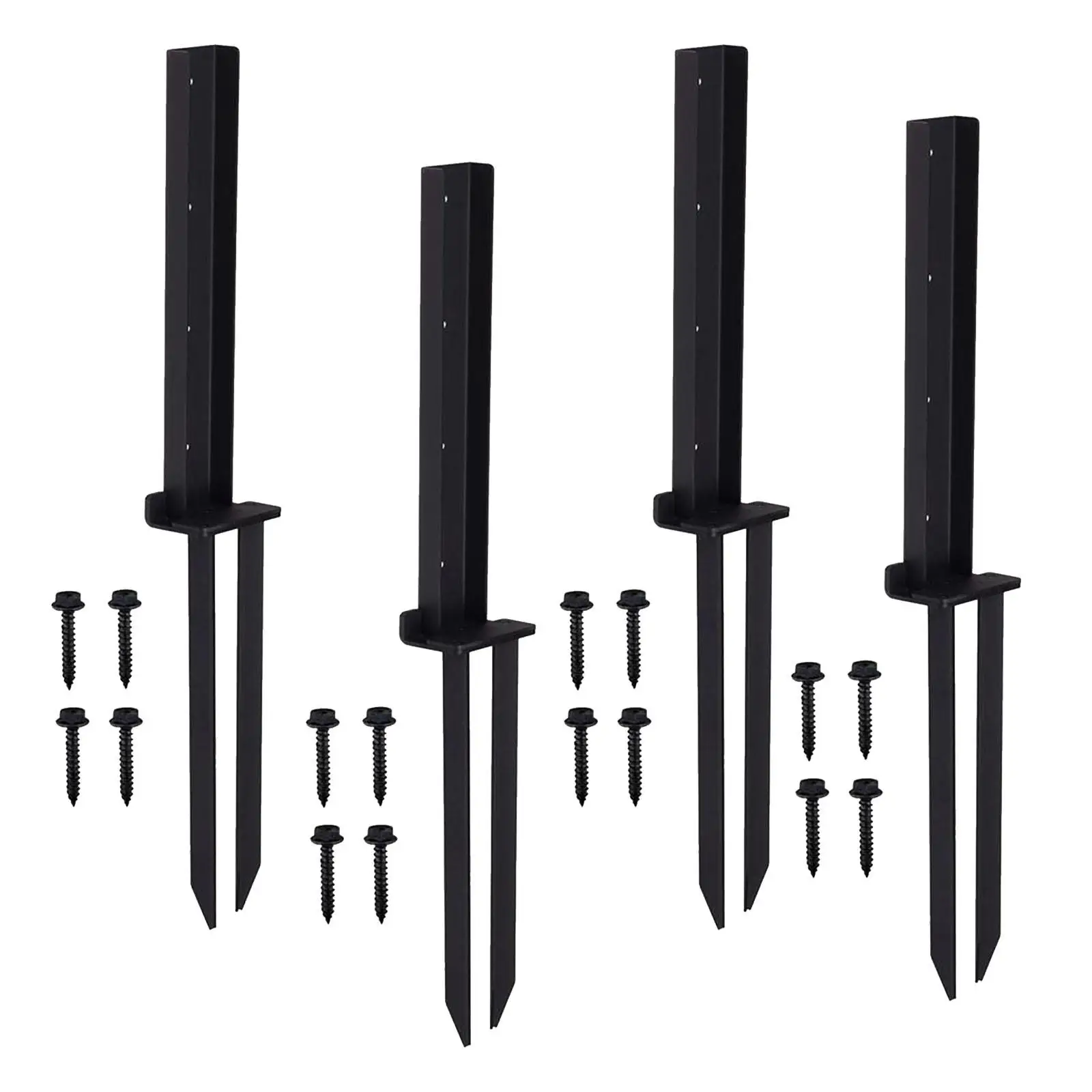 

4x Fence Post Anchor Ground Spike Repair Leaning Thickened Fence Post Anchor