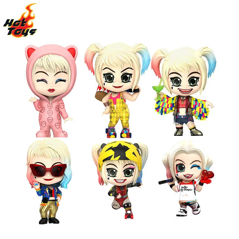 Hot Toys Raptor Squad X Special Task Force Harley Quinn Cosbaby Mini Anime Pvc Figurine Collection Toy Gifts