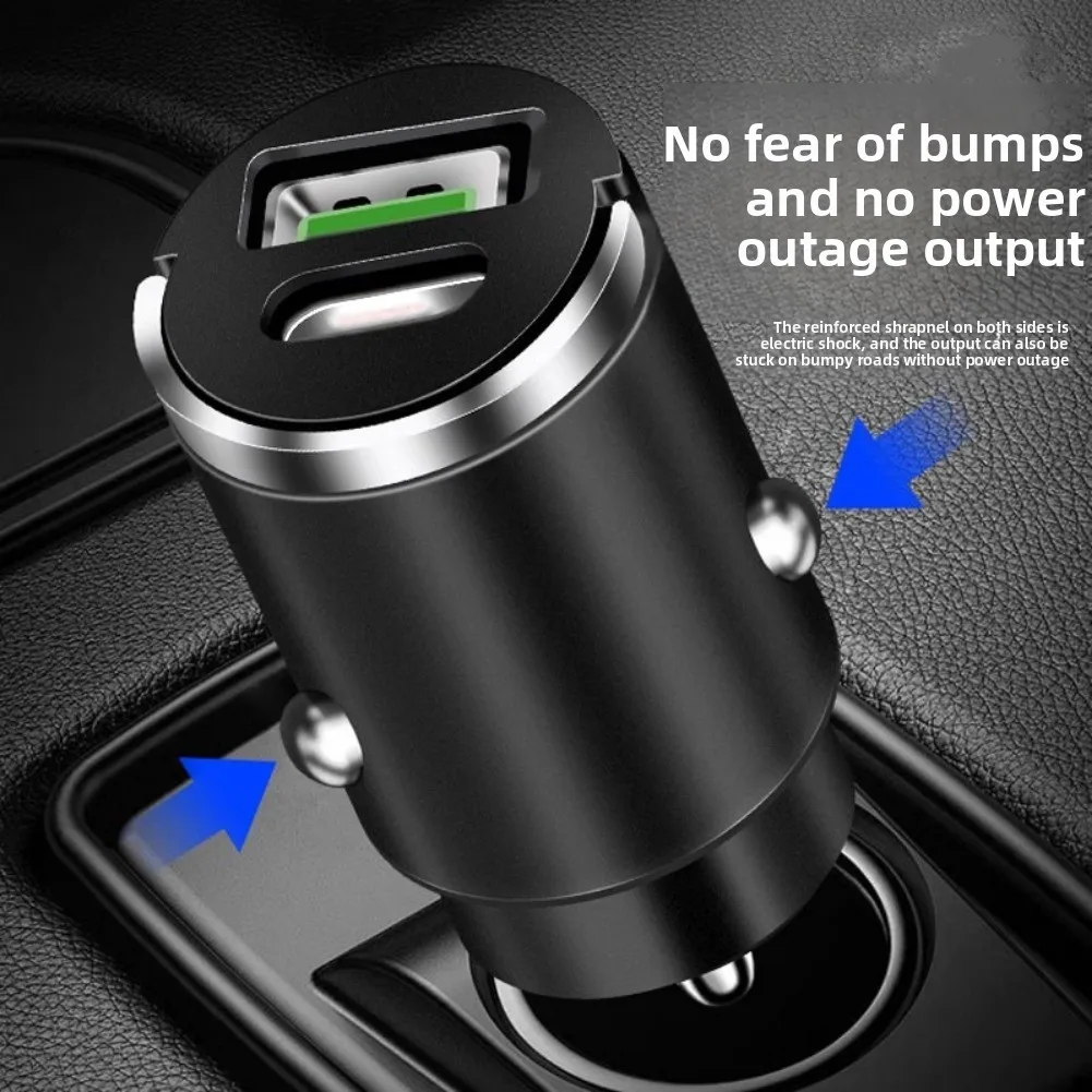 자동차 충전 어댑터 USB PD 빠른 충전 차량 전화 충전기 아이폰에 적합 삼성 Xiaomi 자동차 빠른 충전