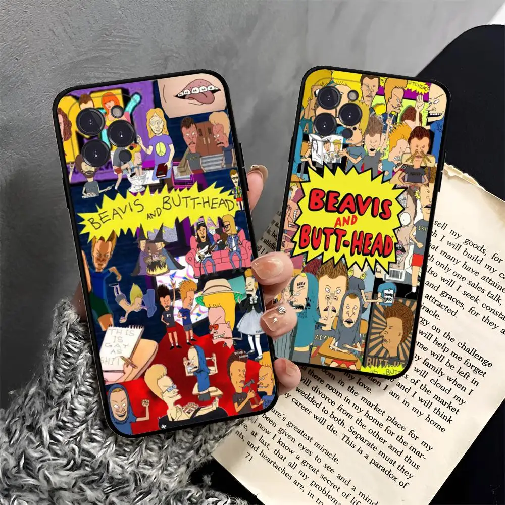 Cartoon Beavis And Butthead Phone Case For iPhone 15 14 13 12 Mini 11 Pro XS Max X XR SE 6 7 8 Plus Soft Silicone Cover