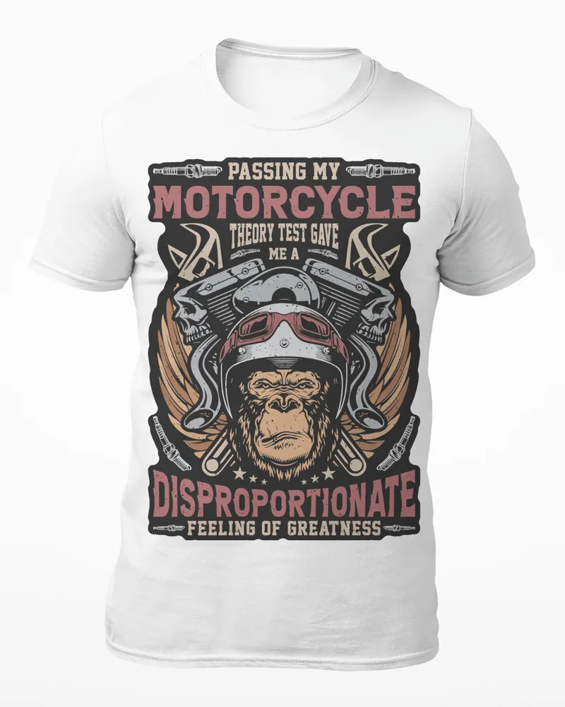 Passing My Motorcycle Theory Test - Bikers Men's T-Shirt - Women's T-Shirt High Quality 100%Cotton Short Sleeve