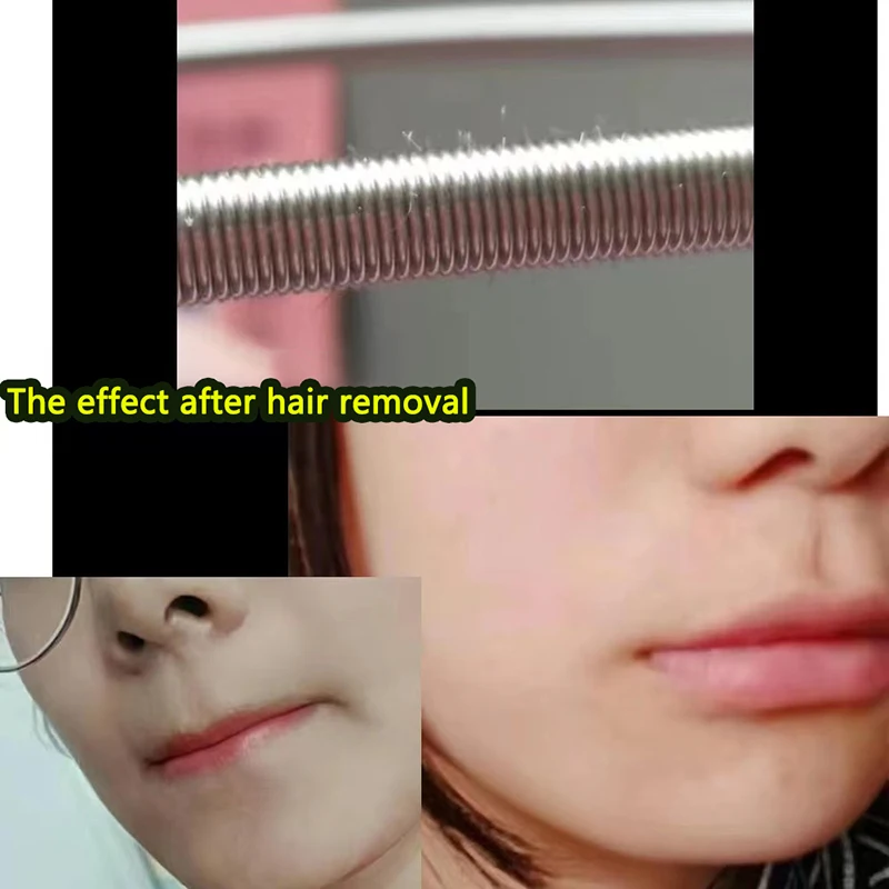 

Women Epilator Mini Facial Hair Remover Safe Handheld Spring Threading Face Defeatherer