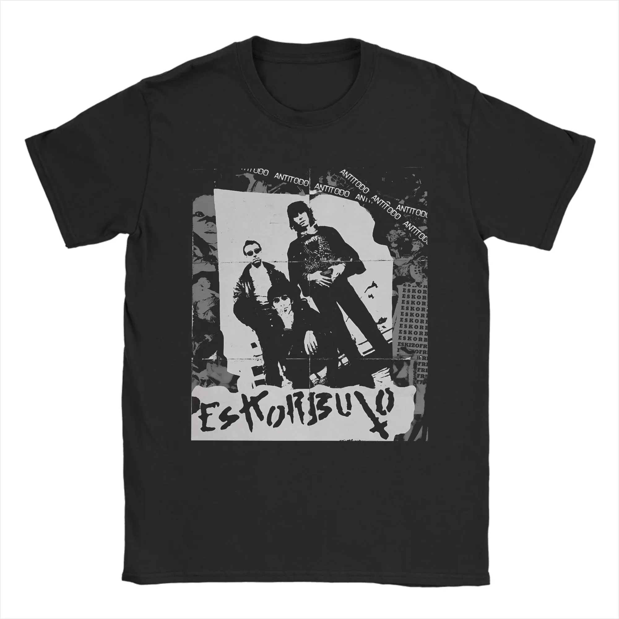 Men Eskorbuto Band T-Shirts Cotton Tops Beach Y2K Funny Short-Sleeve T-Shirt Crewneck Leisure Print Tee Shirt Plus Size 5XL