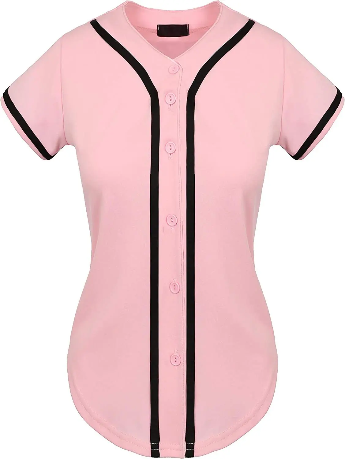 New 2024 Summer Women Baseball Shirt Short Sleeve Hip Hop Loose Baseball Jerseys For Women Uniform White Black