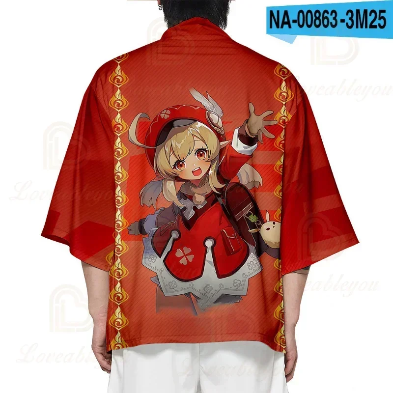 アニメ原神日本マントエーテルアルベドアンバー羽織漫画コスプレシャツコート女性男性夏服子供